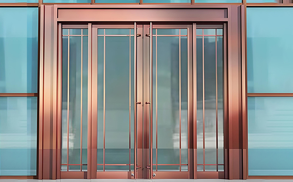 工业园区玻璃地弹门